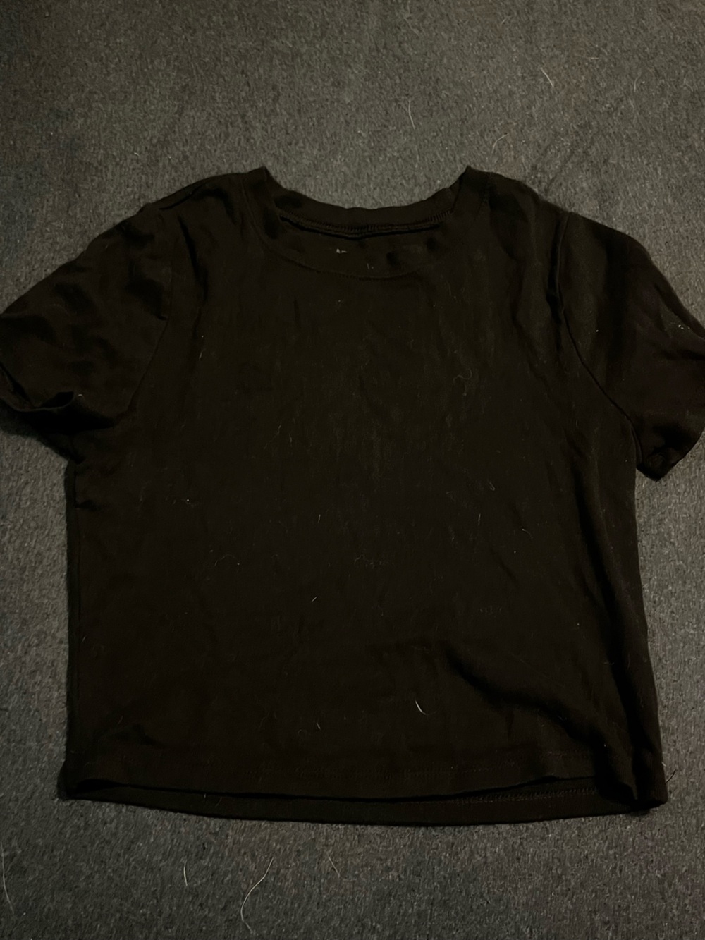 No Boundaries Black Cropped Crew Tee